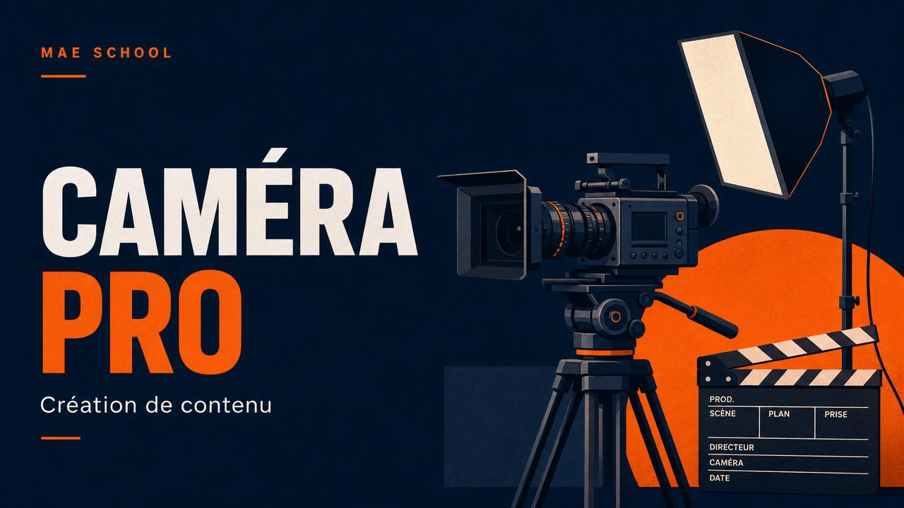 Création de contenu avec une caméra professionnelle